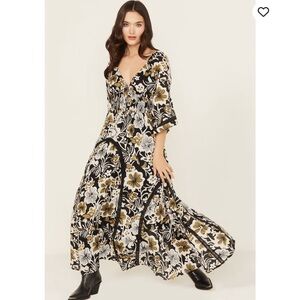 NWT Free People Women's Dixie Floral Print Maxi Dress